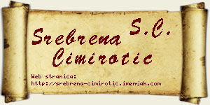 Srebrena Cimirotić vizit kartica